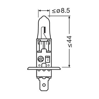 Neolux H1 Halogeen Lamp Geel 12V P14.5s 2 Stuks