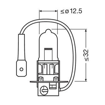 Osram H3 Halogeen Lamp 12V PK22s Original Line