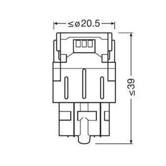 Osram W21/5W LED Retrofit Oranje 12V W3x16q 2 Stuks