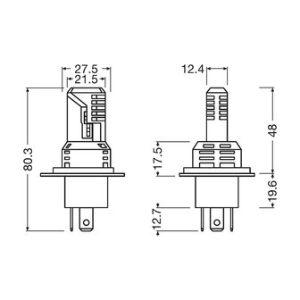 Osram H4/H19 HLM Easy LED Koplamp Motor 12V