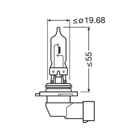 Osram HB3A Halogeen Lamp 12V P20d Original Line