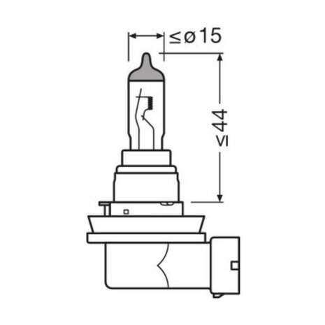 Osram H16 Halogeen Lamp 12V PGJ19-3 Original Line