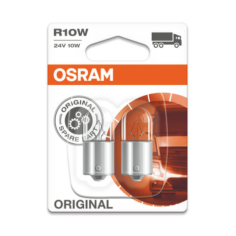 Osram Gloeilamp 24V Original Line R10W, BA15s 2 Stuks