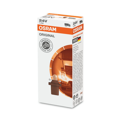 Gloeilamp BX8.5d 24V 1,2W Osram Original 10 Stuks