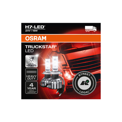 Osram Truckstar LED H7 LED Koplamp 24V Set ECE-goedgekeurd