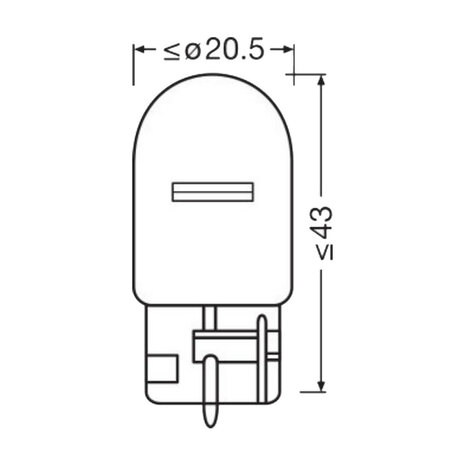 Osram W21W 12V Gloeilamp W3x16d Original Line 2 Stuks