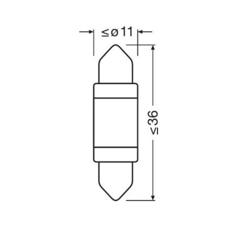 Osram C5W LED Retrofit 36mm Wit 12V SV8.5-8