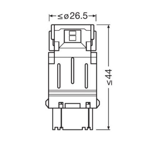 Osram P27/7W LED Retrofit Oranje 12V W2.5x16q 2 Stuks