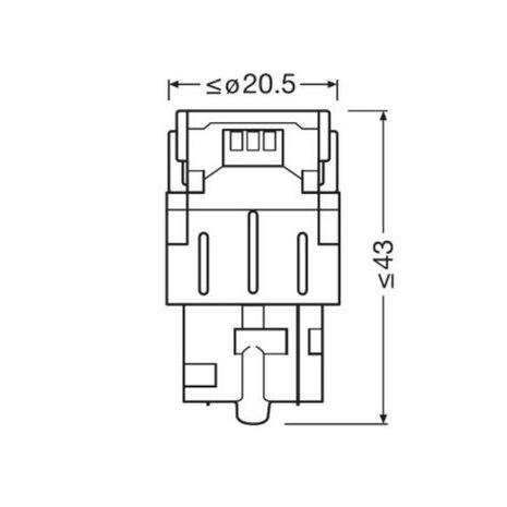 Osram W21W LED Retrofit Rood 12V W3X16d 2 Stuks