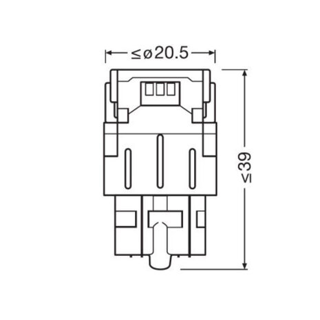 Osram W21/5W LED Retrofit Rood 12V W3x16q 2 Stuks